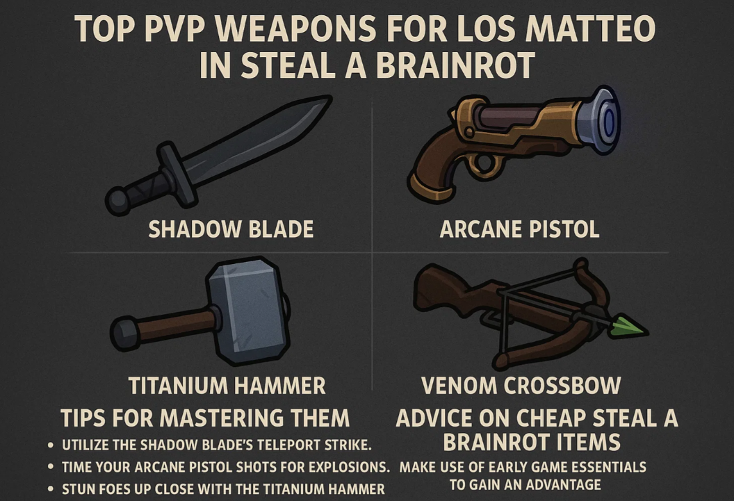 Best PvP Weapons for Los Matteo in Steal A Brainrot