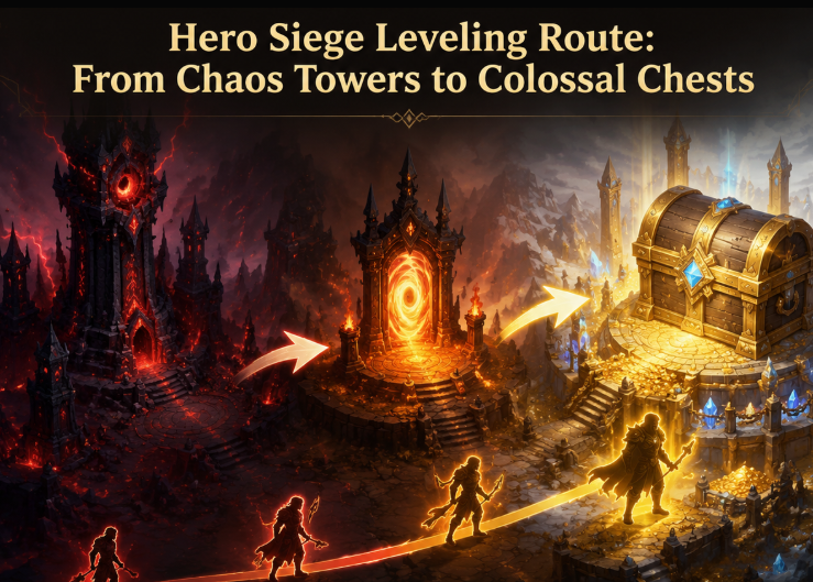 Hero Siege Leveling Route: From Chaos Towers to Colossal Chests